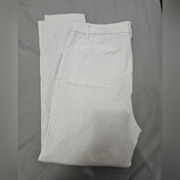 dip Pants - DIP Off White Striped Stretch Straight Leg Pants!